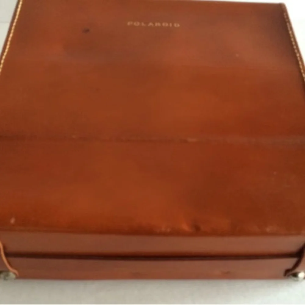 Vintage Polaroid Leather Case & Camera